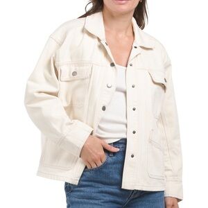 VELVET HEART DOMINIC DENIM JACKET in IVORY